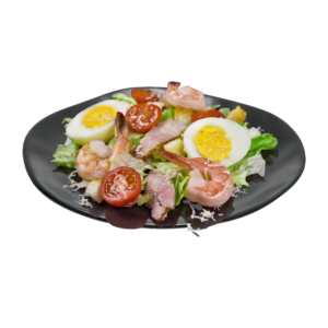 Салат цезарь с креветками