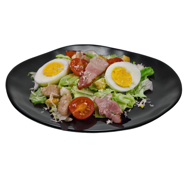 Салат цезарь з куркою та беконом